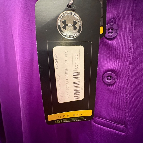 Under Armour Purple Golf Shirt 2XL - New with Tags - Picture 3 of 5